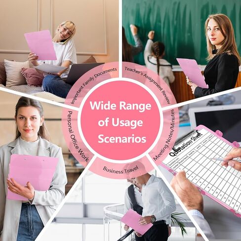 Nursing Clipboard Foldable, Nursing Medical Edition Cheat Sheets Aluminum 4 Layers Nurse Foldable Clipboard, Nursing Pocket Size Pen Clip Pocket Clipboard for Nurses Students School and Doctors- Rose in Saudi Arabia