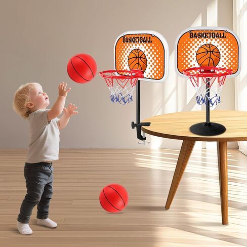 Indoor Basketball Hoop,Mini Tabletop Basketball Hoop Set with Two Balls, Mini Hoops for Desk Table Bed Office Bedroom Basketball Toys for Kids and Adults in Saudi Arabia