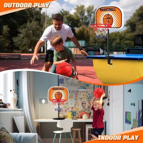 Indoor Basketball Hoop,Mini Tabletop Basketball Hoop Set with Two Balls, Mini Hoops for Desk Table Bed Office Bedroom Basketball Toys for Kids and Adults in Saudi Arabia