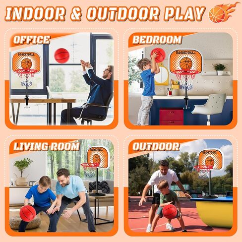 Indoor Basketball Hoop,Mini Tabletop Basketball Hoop Set with Two Balls, Mini Hoops for Desk Table Bed Office Bedroom Basketball Toys for Kids and Adults in Saudi Arabia