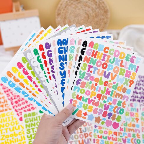 ملصقات حروف إنجليزية مقاس 0.5 بوصة لتزيين بطاقات تهنئة Guka، سجل قصاصات الحساب اليدوي، باستخدام ملصقات الحروف in Kuwait
