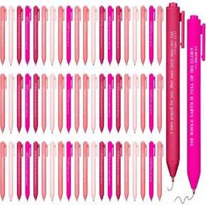 50 Pcs Pastel Christian Pens Bible Verses Retractable Gel Pens Pastel Pens with Inspirational Bible Verse Christian Gifts Bulk Pastel for Student School Office in Saudi Arabia