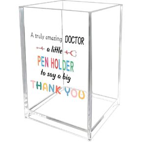National Doctors Day Gifts Thank You Doctor Gifts for Men Women Doctor Appreciation Gift Christmas Thanksgiving Birthday Retirement Gift for Doctors Male Female Acrylic Pen Holder Pencil Cup in Saudi Arabia
