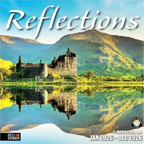 RED EMBER Reflections 2024 Hangable Monthly Wall Calendar | 12" x 24" Open | Thick & Sturdy Paper | Giftable | Beautiful Nature Travel | Perfect for Daily Reflection in Kuwait