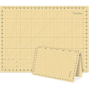 SMARTOP 24"x18" Self Healing 3 Layer Folding Cutting Mat, Non-Slip Non-Reflective, Great for Crafts, Quilting, Sewing, Scrapbooking Molandi Yellow (Molandi Yellow) in Saudi Arabia