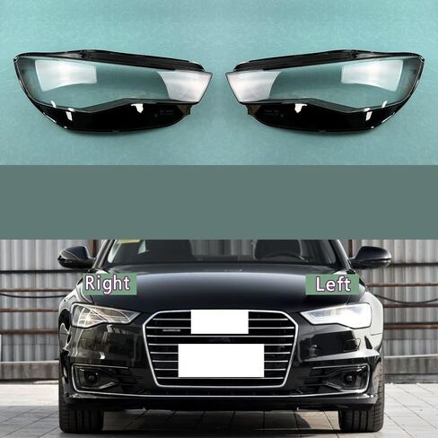 Compatible With A-udi A6L C7PA 2016-2018 Headlamp Cover - Transparent Lampshade Headlight Shell Lens Plexiglass Accessories(1 Left) in Saudi Arabia
