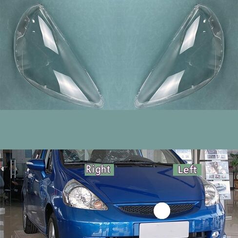 متوافق مع غطاء المصباح الأمامي الشفاف H-onda Jazz Hatchback 2003-2007 - عاكس الضوء الزجاجي (يمين) in Saudi Arabia