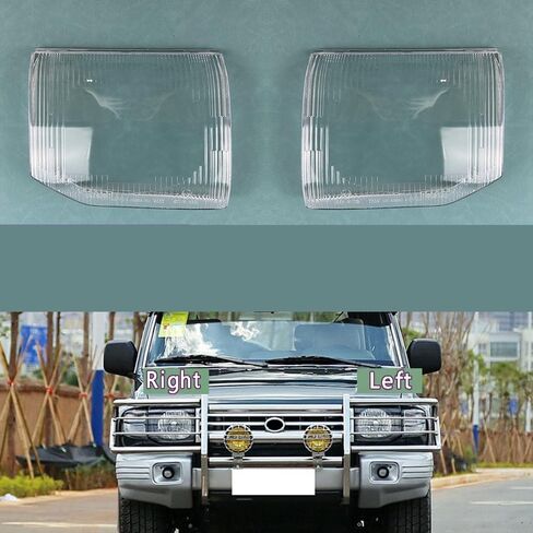 غطاء قناع شفاف للمصابيح الأمامية متوافق مع m-itsubishi Pajero V31 V32 V33 - عدسة بديلة زجاجية (يمين قطعة واحدة) in Saudi Arabia