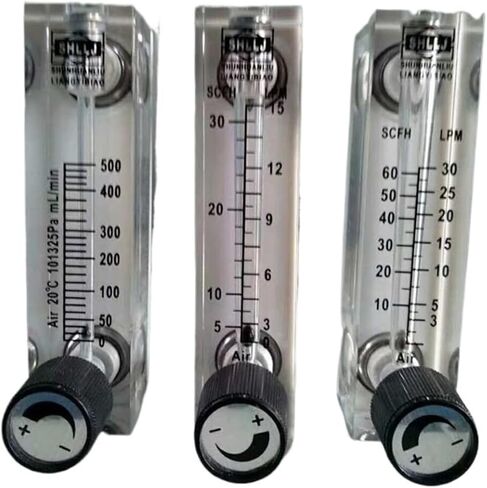 LZM-6T panel type acrylic flowmeter(flow meter) with adjust valve bass fitting Female G1/4" Male M18*1.5(30-300ml PM for gas) in Saudi Arabia