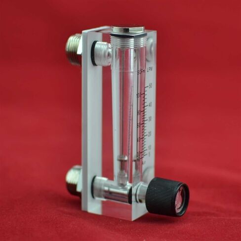 LZM-6T panel type acrylic flowmeter(flow meter) with adjust valve bass fitting Female G1/4" Male M18*1.5(30-300ml PM for gas) in Saudi Arabia