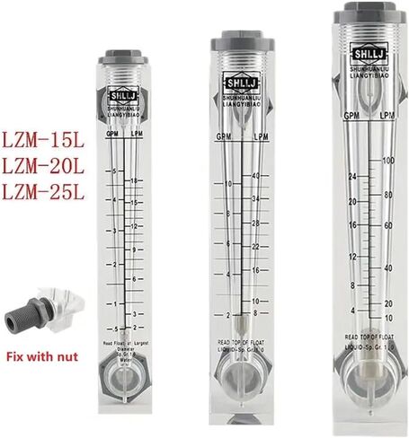 LZM-20L Acrylic panel flowmeter(flow meter) without control valve for liquid and Gas(2-16GPM 8-60LPM) in Saudi Arabia
