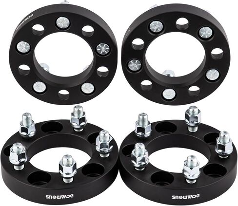 4 قطع DCVAMOUS أسود 5x108 إلى 5x114.3 محولات عجلات 1 بوصة 12x1.5 ترصيع متوافقة مع Ford 5 Lug لـ 2012-2018 Focus | 2013-2020 فيوجن | 1986-2007 برج الثور | 2021-2024 برون كو سبورت | 2013-2024 الهروب in Saudi Arabia
