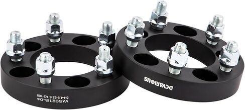 4 قطع DCVAMOUS أسود 5x108 إلى 5x114.3 محولات عجلات 1 بوصة 12x1.5 ترصيع متوافقة مع Ford 5 Lug لـ 2012-2018 Focus | 2013-2020 فيوجن | 1986-2007 برج الثور | 2021-2024 برون كو سبورت | 2013-2024 الهروب in Saudi Arabia