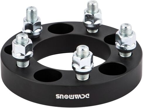 4 قطع DCVAMOUS أسود 5x108 إلى 5x114.3 محولات عجلات 1 بوصة 12x1.5 ترصيع متوافقة مع Ford 5 Lug لـ 2012-2018 Focus | 2013-2020 فيوجن | 1986-2007 برج الثور | 2021-2024 برون كو سبورت | 2013-2024 الهروب in Saudi Arabia