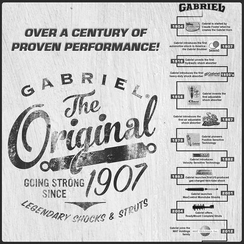 ممتص الصدمات الخلفي Gabriel OffGrid Nomads NM1002 يناسب شيفروليه تاهو، سوبربان، أفالانش 1500 2500؛ جي إم سي يوكون XL؛ الحمولة الثقيلة، جميع التضاريس، الثبات على الطرق الوعرة (عبوة واحدة) in Saudi Arabia