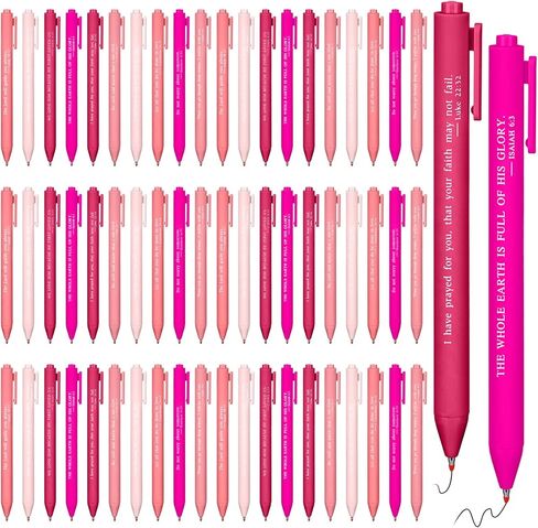 50 Pcs Pastel Christian Pens Bible Verses Retractable Gel Pens Pastel Pens with Inspirational Bible Verse Christian Gifts Bulk Pastel for Student School Office in Saudi Arabia