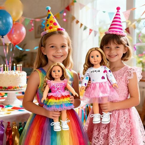 18 inch Doll Clothes Accessories American Doll Socks 18 inch Girl Doll Shoes - Compatible with18 Inch Dolls Clothes in Kuwait