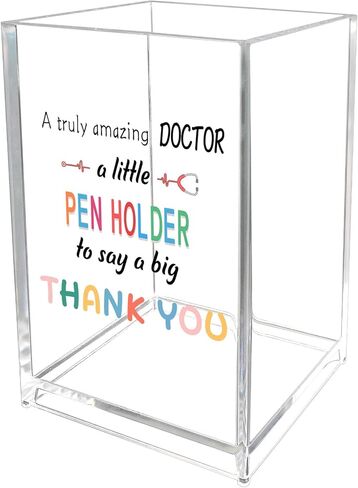 National Doctors Day Gifts Thank You Doctor Gifts for Men Women Doctor Appreciation Gift Christmas Thanksgiving Birthday Retirement Gift for Doctors Male Female Acrylic Pen Holder Pencil Cup in Saudi Arabia