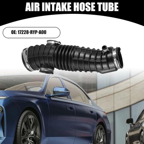 Air Cleaner Intake Hose Tube with Clamps 17228-RYP-A00 - Car Engine Filter Air Intake Duct Hose Tube - for Honda Pilot 3.5L 2006-2008 Rubber Black - 1Pc in Saudi Arabia