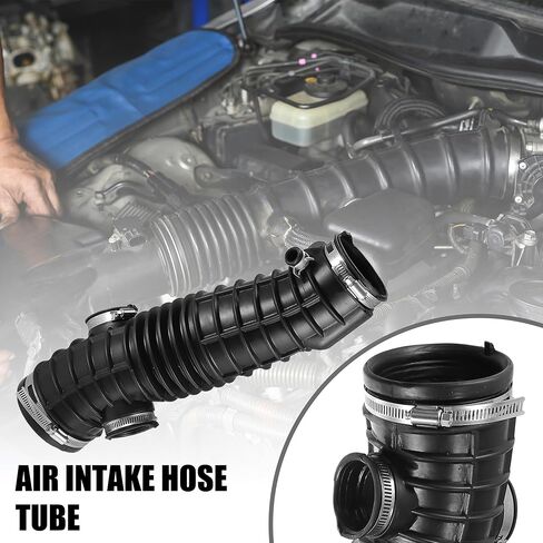 Air Cleaner Intake Hose Tube with Clamps 17228-RYP-A00 - Car Engine Filter Air Intake Duct Hose Tube - for Honda Pilot 3.5L 2006-2008 Rubber Black - 1Pc in Saudi Arabia