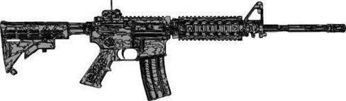 ملصق AR-15 - ملصق من الفينيل ممتص للصدمات in Saudi Arabia
