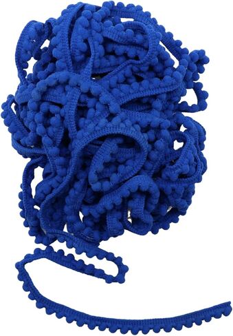 Yalulu 10 Yards Mini Pom Pom Trim Ball Fringe Ribbon Tassel DIY Craft Sewing Accessory for Home Curtain Clothes Pillow Decoration (Dark Green) in Kuwait
