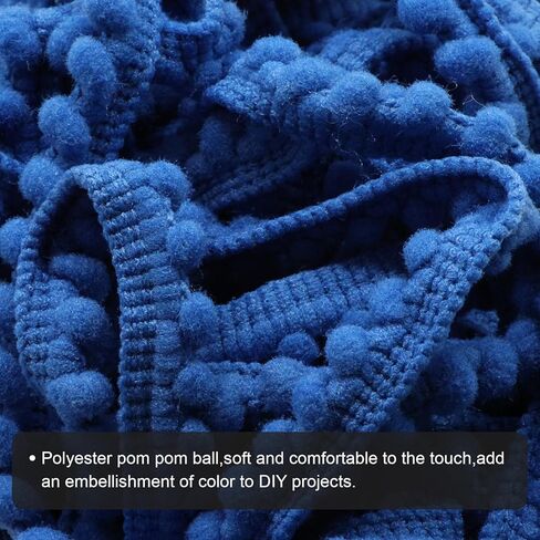 Yalulu 10 Yards Mini Pom Pom Trim Ball Fringe Ribbon Tassel DIY Craft Sewing Accessory for Home Curtain Clothes Pillow Decoration (Dark Green) in Kuwait