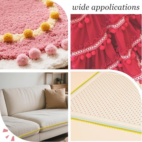 Yalulu 10 Yards Mini Pom Pom Trim Ball Fringe Ribbon Tassel DIY Craft Sewing Accessory for Home Curtain Clothes Pillow Decoration (Dark Green) in Kuwait