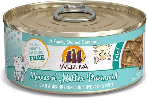 Weruva Wet Cat Food, Big Time Bonus Round Pate Variety Pack, 10oz Can, Pack of 12 in Saudi Arabia