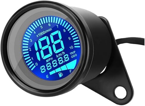 Motorcycle Speedometer Universal Motorcycle Tachometer Digital Odometer 199kmh/mph Meter Tachometer Tachometer Dual Odometer Tachometer in Saudi Arabia
