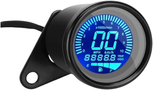 Motorcycle Speedometer Universal Motorcycle Tachometer Digital Odometer 199kmh/mph Meter Tachometer Tachometer Dual Odometer Tachometer in Saudi Arabia