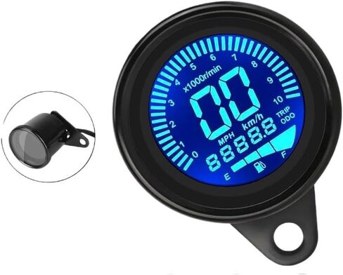 Motorcycle Speedometer Universal Motorcycle Tachometer Digital Odometer 199kmh/mph Meter Tachometer Tachometer Dual Odometer Tachometer in Saudi Arabia