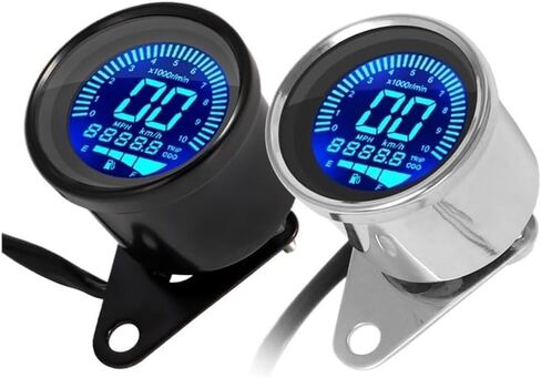 Motorcycle Speedometer Universal Motorcycle Tachometer Digital Odometer 199kmh/mph Meter Tachometer Tachometer Dual Odometer Tachometer in Saudi Arabia