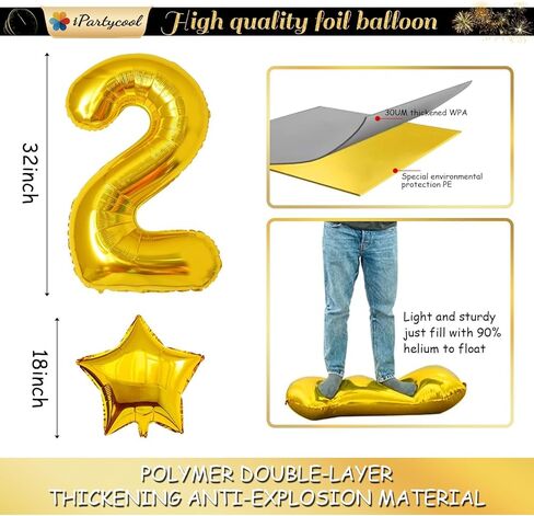 32inch 2025 Balloons, 16inch Happy New Year Banner Balloons Gold, New Years Eve Party Supplies, 2025 Gold Number Balloons, Happy New Year Decorations 2025, NYE decorations 2025, New Years Party Favors in Kuwait