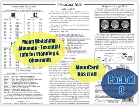 Moon Calendar 2026 Cards MoonCard - 6 pk in Saudi Arabia