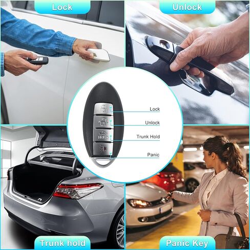 X AUTOHAUX 315 ميجا هرتز KR55WK48903 استبدال القرب الذكي إدراج مفتاح التحكم عن بعد بدون مفتاح لنيسان ألتيما 2007-2012 لنيسان ماكسيما 2009-2014 4 أزرار 46 رقاقة KR55WK49622 in Kuwait