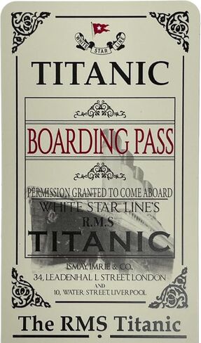 Titanic Bookmark Ticket Boarding Pass Merchandise RMS Titanic Gifts Memorabilia 5 Pack in Saudi Arabia