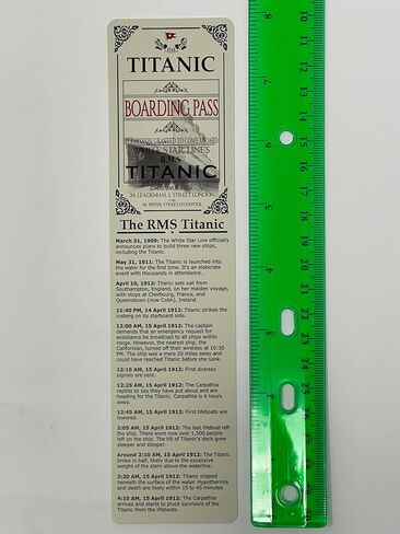 Titanic Bookmark Ticket Boarding Pass Merchandise RMS Titanic Gifts Memorabilia 5 Pack in Saudi Arabia