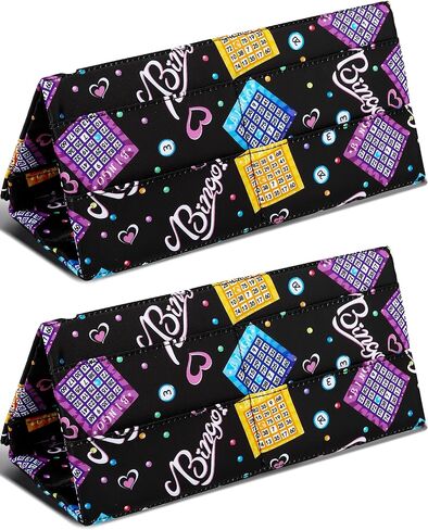 2 Pack of Bingo Card Holder for Pull Tabs Gambling Tickets Bingo Stuff Supplies for Adults Seniors Playing Card Holders for Canasta Poker Bridge Card Games Prizes Gifts for Card Game Lovers Players in Kuwait