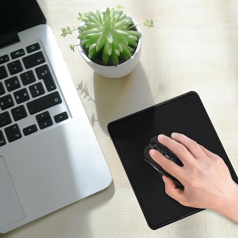 Gaming Mouse Pad with Stitched Edges, Large Size, Non-Slip Base, Black in Saudi Arabia