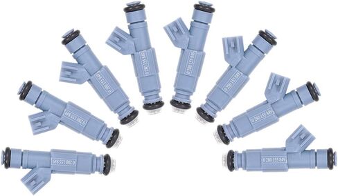 Fuel Injectors 4 Holes Set Of 8 Compatible with 2002 2003 2004 For Dodge For Ram 1500 2001 For Dodge For Dakota 2001 For Jeep For Grand Cherokee Replacement OEM 0280155849 in Saudi Arabia