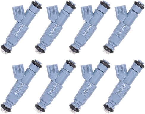 Fuel Injectors 4 Holes Set Of 8 Compatible with 2002 2003 2004 For Dodge For Ram 1500 2001 For Dodge For Dakota 2001 For Jeep For Grand Cherokee Replacement OEM 0280155849 in Saudi Arabia