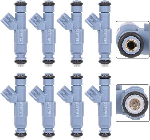 Fuel Injectors 4 Holes Set Of 8 Compatible with 2002 2003 2004 For Dodge For Ram 1500 2001 For Dodge For Dakota 2001 For Jeep For Grand Cherokee Replacement OEM 0280155849 in Saudi Arabia