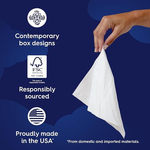 White Cloud Ultra Soft 3-Ply Facial Tissue, 18 Box Multipack, 120 Tissues Per Box in Saudi Arabia