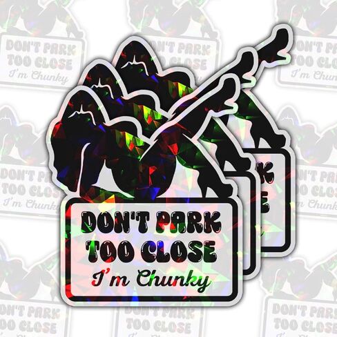 3 قطع ملصق سيارة Don't Park Too Close I'm Chunky، ملصق سيارة Don't Park Too Close I'm Chunky، ملصق سيارة Don't Park Too Close I'm Chunky، ملصقات مكتنزة مضحكة لشاحنة السيارة والكمبيوتر المحمول وخوذة الهاتف مقاس 5 بوصات (C1) in Saudi Arabia