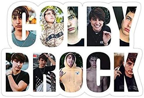 Colby Brock Decal Sticker - Black, Vinyl, Cartoon Style - Rectangular Decal for Metal, Plastic, Glass, Wall, Laptop, Car, Truck, Mobile in Saudi Arabia