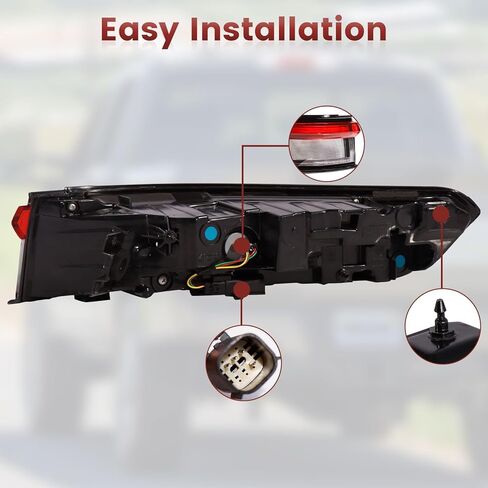 LED Tail Lights Outer Assembly Compatible with 2021 2022 2023 2024 Jeep Grand Cherokee L OE Style Left Driver Side Rear Light Taillights Replacement for 68421133AD in Saudi Arabia