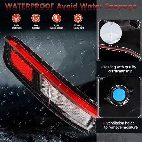 LED Tail Lights Outer Assembly Compatible with 2021 2022 2023 2024 Jeep Grand Cherokee L OE Style Left Driver Side Rear Light Taillights Replacement for 68421133AD in Saudi Arabia