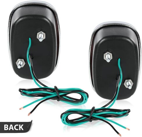 G-PLUS Rear Tail lights Compatible with Chevy Truck BK BL BG BJ 1942-1953,Tail Lamps w/Chrome Rim Luces Traseras Rear Brake Lamps Assembly Black Housing Red Polycarbonate lens w/Blue Jewel in Saudi Arabia
