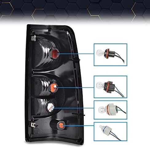 مصابيح خلفية PIT66 متوافقة مع 2003 2004 2005 2006 Chevy Silverado 1500 2500 3500 مجموعة مصابيح الإضاءة الخلفية LED المصابيح الخلفية اليسرى واليمنى، تتضمن المصابيح وحزام الأسلاك in Saudi Arabia
